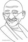 gandhi-lijntekening